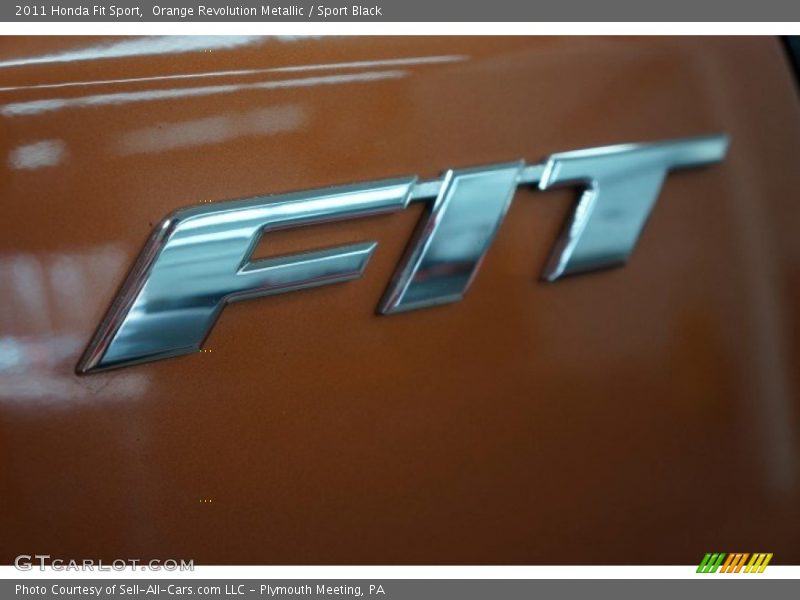 Orange Revolution Metallic / Sport Black 2011 Honda Fit Sport