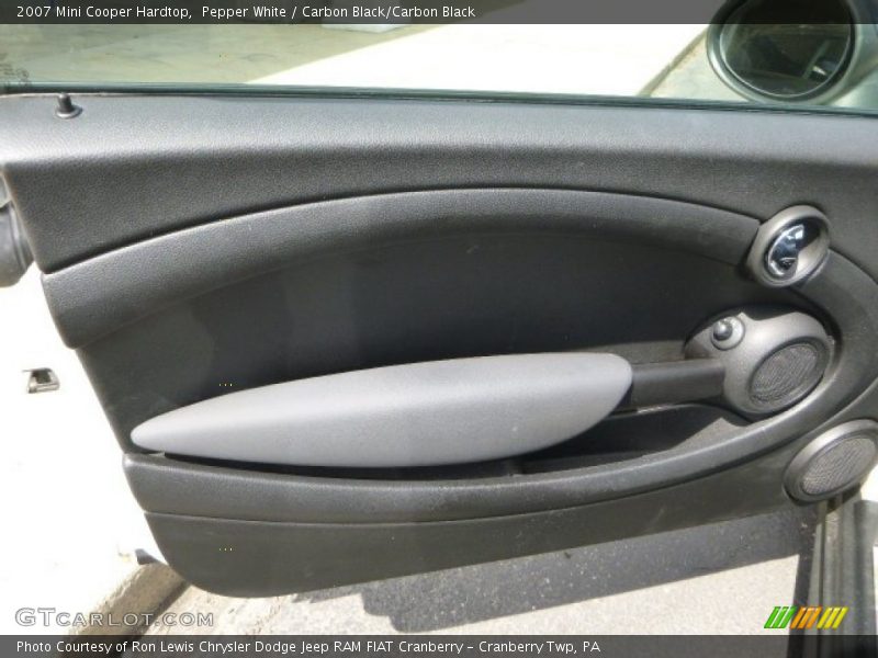 Pepper White / Carbon Black/Carbon Black 2007 Mini Cooper Hardtop