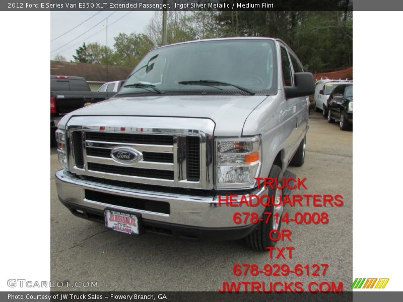 Ingot Silver Metallic / Medium Flint 2012 Ford E Series Van E350 XLT Extended Passenger