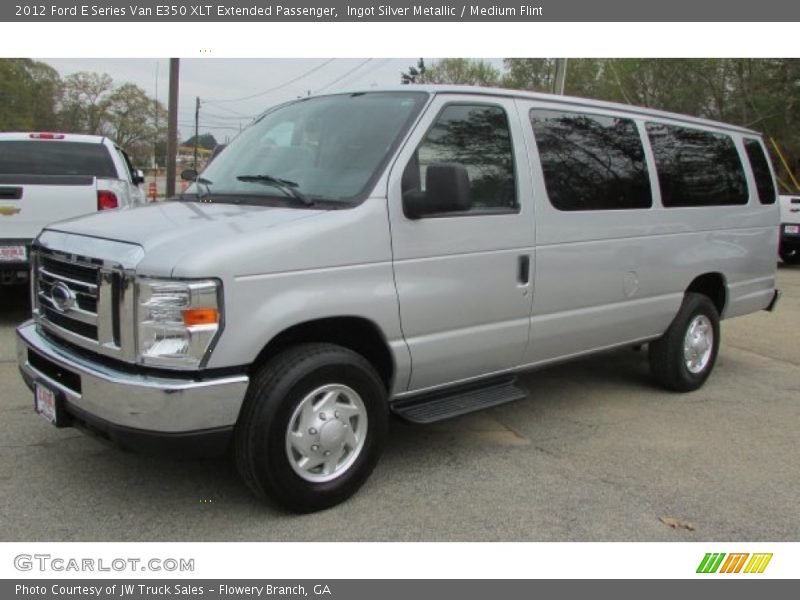 Ingot Silver Metallic / Medium Flint 2012 Ford E Series Van E350 XLT Extended Passenger