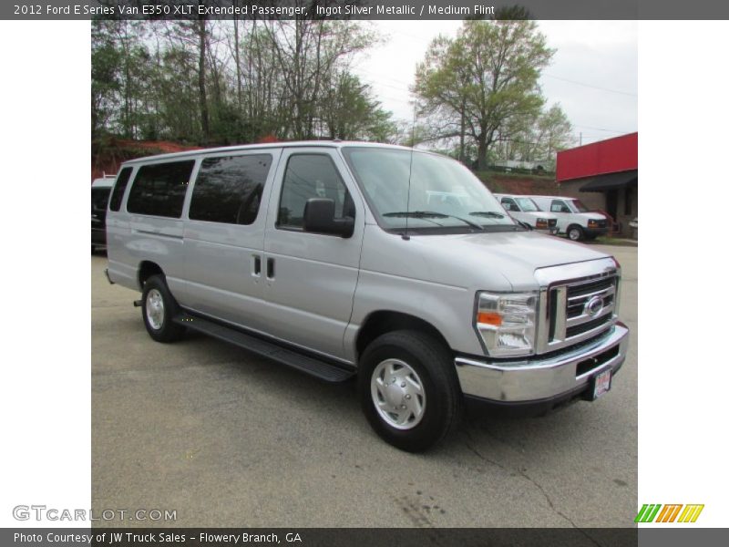 Ingot Silver Metallic / Medium Flint 2012 Ford E Series Van E350 XLT Extended Passenger