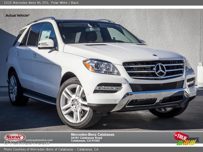Polar White / Black 2015 Mercedes-Benz ML 350
