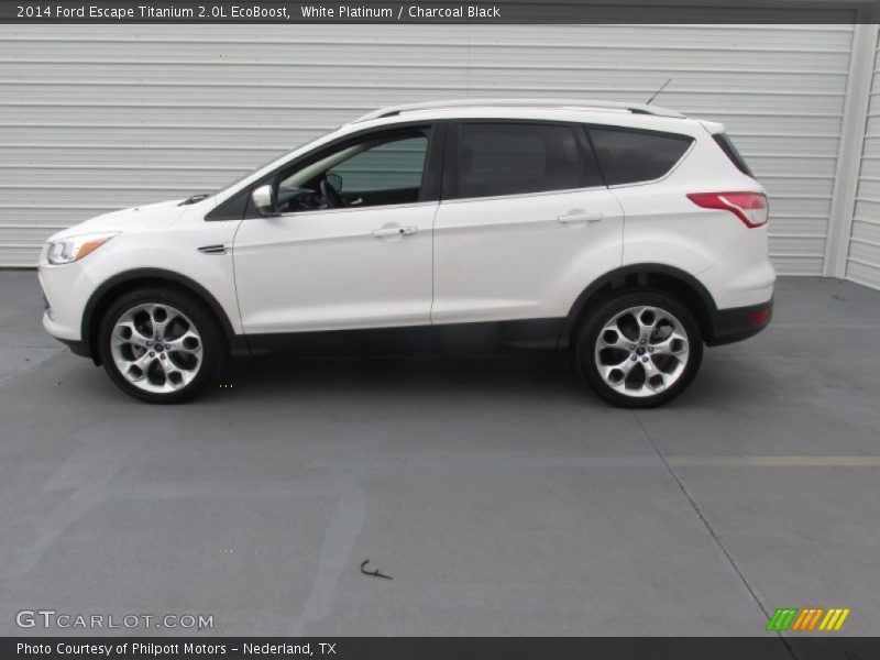 White Platinum / Charcoal Black 2014 Ford Escape Titanium 2.0L EcoBoost