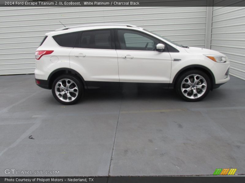 White Platinum / Charcoal Black 2014 Ford Escape Titanium 2.0L EcoBoost