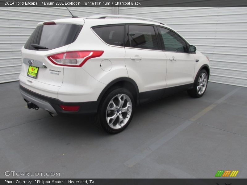 White Platinum / Charcoal Black 2014 Ford Escape Titanium 2.0L EcoBoost