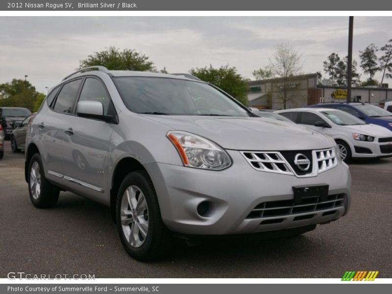 Brilliant Silver / Black 2012 Nissan Rogue SV