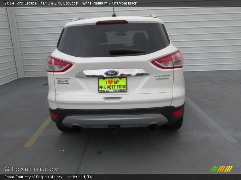 White Platinum / Charcoal Black 2014 Ford Escape Titanium 2.0L EcoBoost