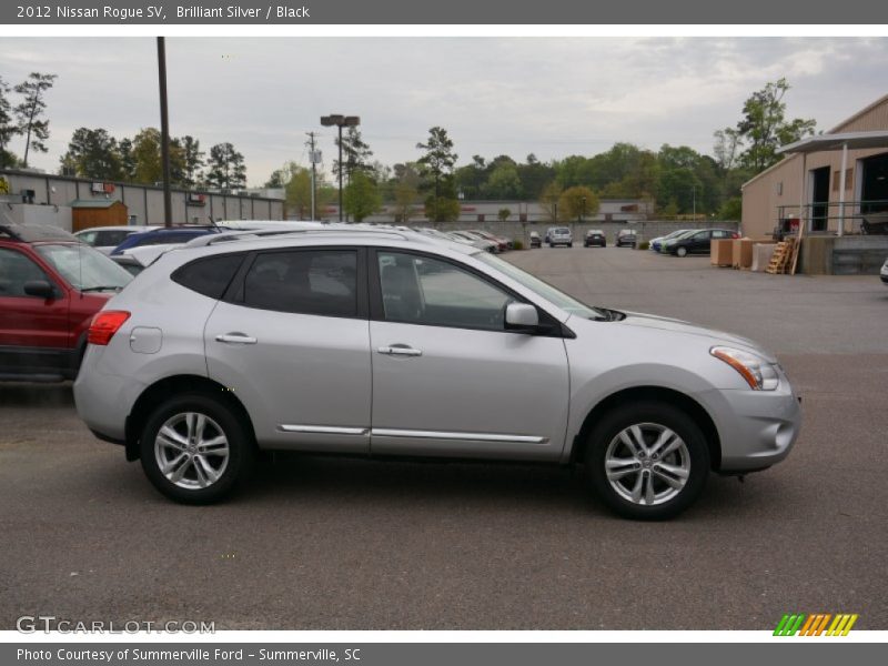 Brilliant Silver / Black 2012 Nissan Rogue SV
