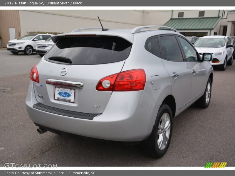 Brilliant Silver / Black 2012 Nissan Rogue SV