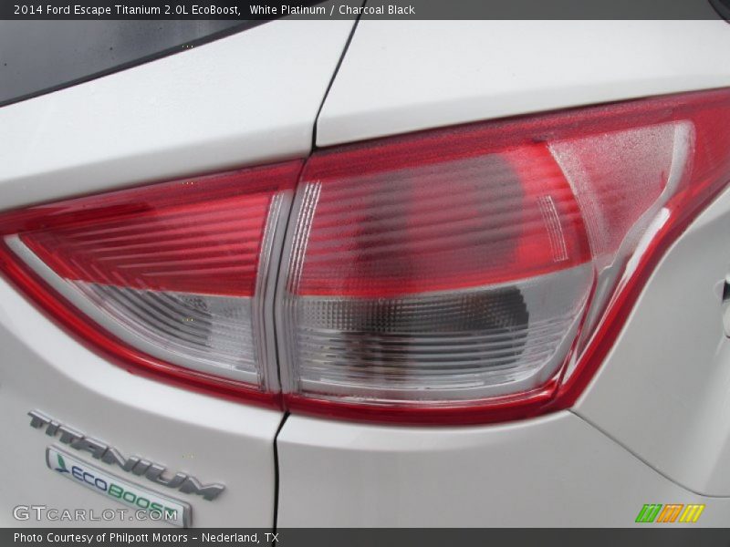White Platinum / Charcoal Black 2014 Ford Escape Titanium 2.0L EcoBoost