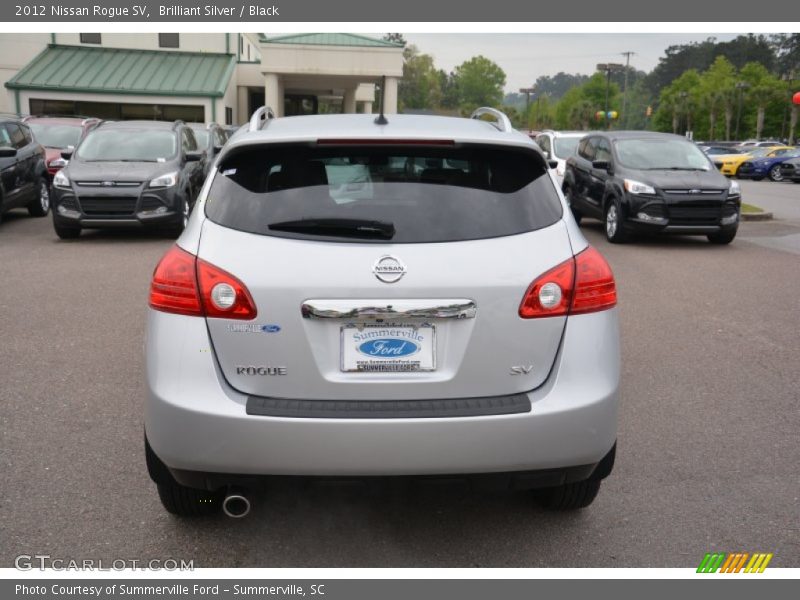 Brilliant Silver / Black 2012 Nissan Rogue SV