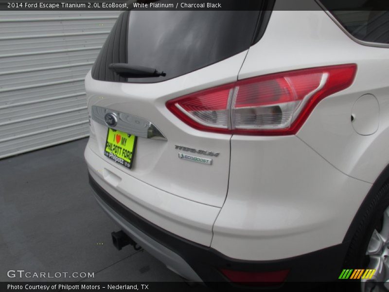 White Platinum / Charcoal Black 2014 Ford Escape Titanium 2.0L EcoBoost