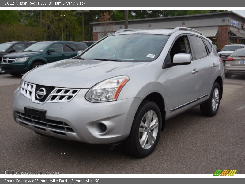 Brilliant Silver / Black 2012 Nissan Rogue SV
