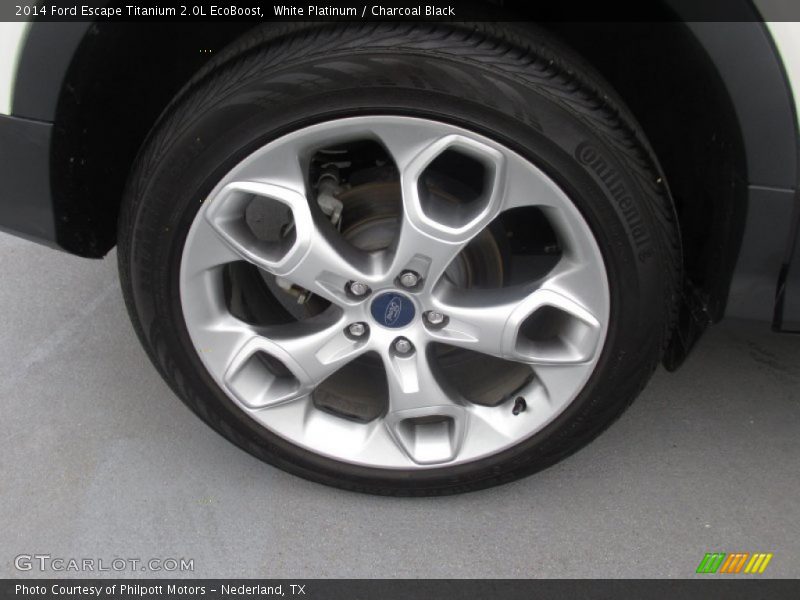 White Platinum / Charcoal Black 2014 Ford Escape Titanium 2.0L EcoBoost