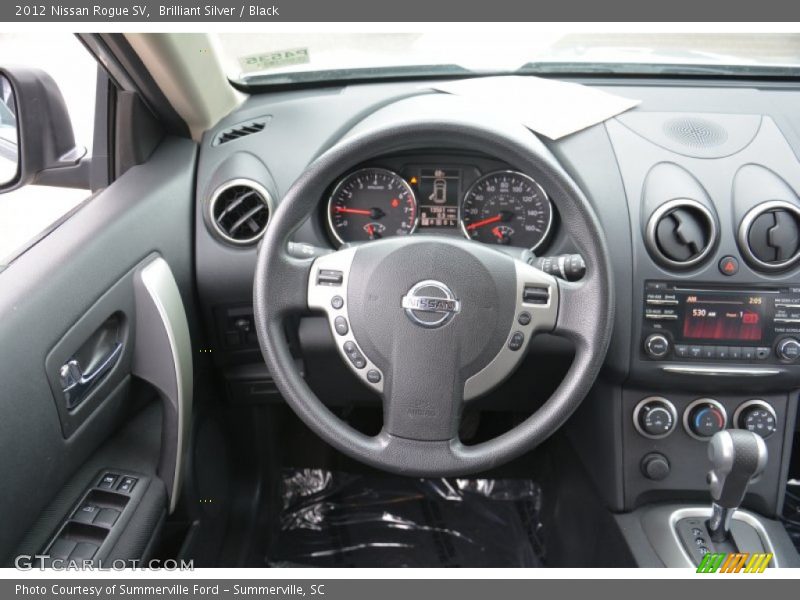 Brilliant Silver / Black 2012 Nissan Rogue SV