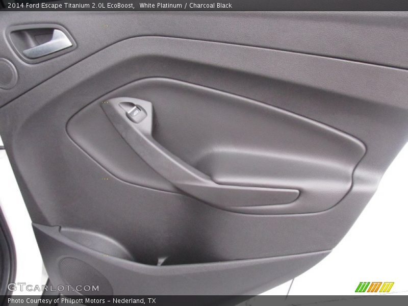White Platinum / Charcoal Black 2014 Ford Escape Titanium 2.0L EcoBoost