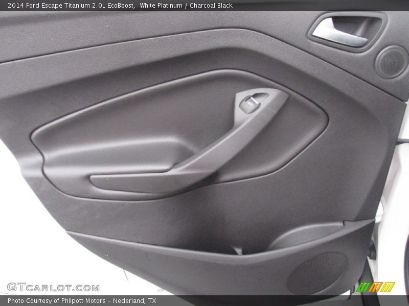 White Platinum / Charcoal Black 2014 Ford Escape Titanium 2.0L EcoBoost