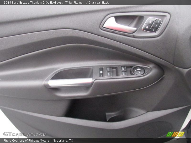 White Platinum / Charcoal Black 2014 Ford Escape Titanium 2.0L EcoBoost