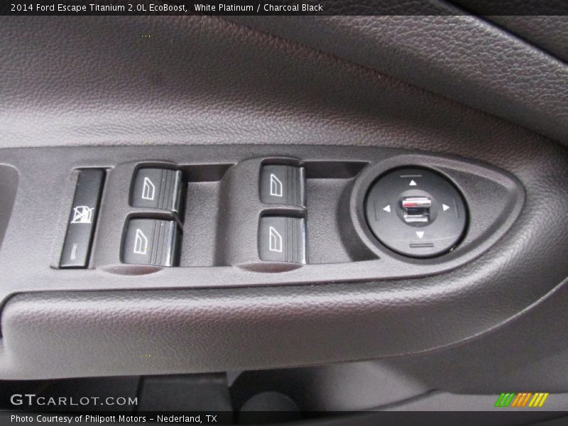 White Platinum / Charcoal Black 2014 Ford Escape Titanium 2.0L EcoBoost