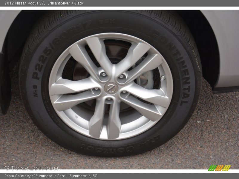 Brilliant Silver / Black 2012 Nissan Rogue SV