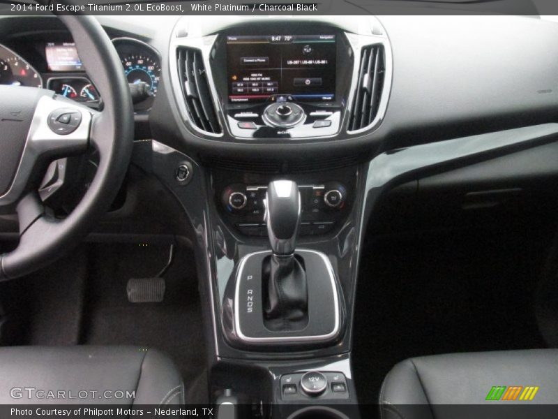 White Platinum / Charcoal Black 2014 Ford Escape Titanium 2.0L EcoBoost