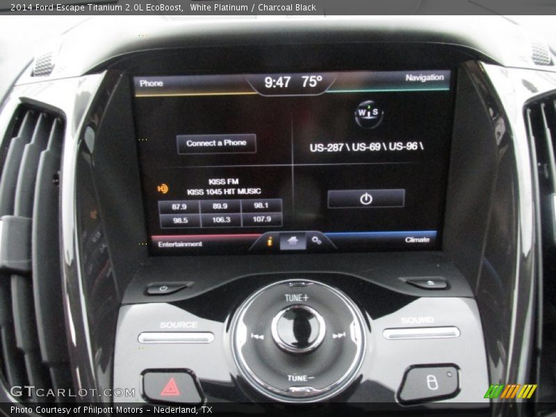 White Platinum / Charcoal Black 2014 Ford Escape Titanium 2.0L EcoBoost