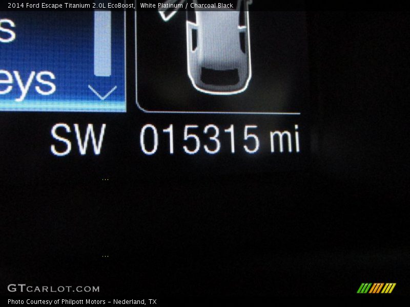 White Platinum / Charcoal Black 2014 Ford Escape Titanium 2.0L EcoBoost