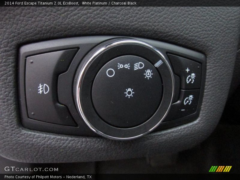 White Platinum / Charcoal Black 2014 Ford Escape Titanium 2.0L EcoBoost