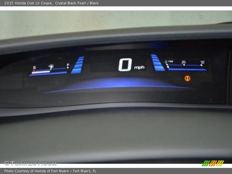 Crystal Black Pearl / Black 2015 Honda Civic LX Coupe