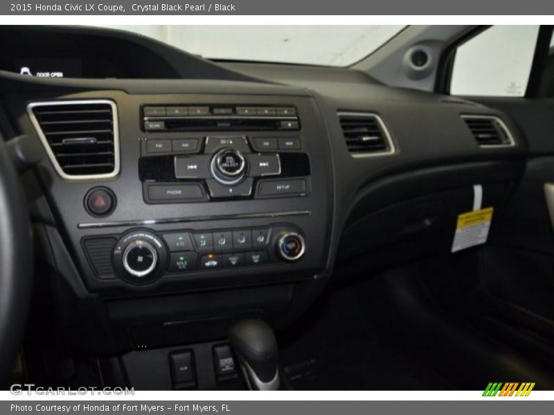 Crystal Black Pearl / Black 2015 Honda Civic LX Coupe