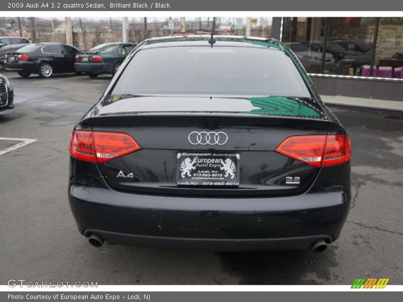 Brilliant Black / Black 2009 Audi A4 3.2 quattro Sedan