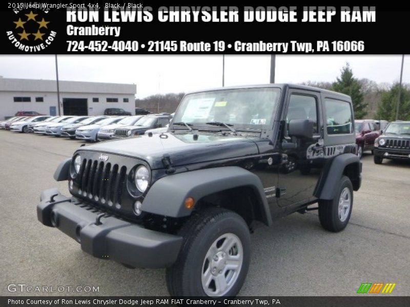 Black / Black 2015 Jeep Wrangler Sport 4x4