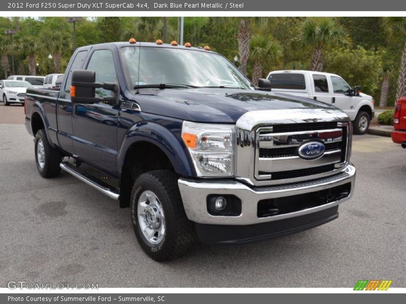 Dark Blue Pearl Metallic / Steel 2012 Ford F250 Super Duty XLT SuperCab 4x4