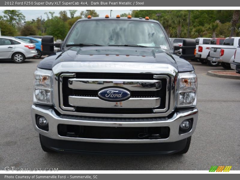 Dark Blue Pearl Metallic / Steel 2012 Ford F250 Super Duty XLT SuperCab 4x4