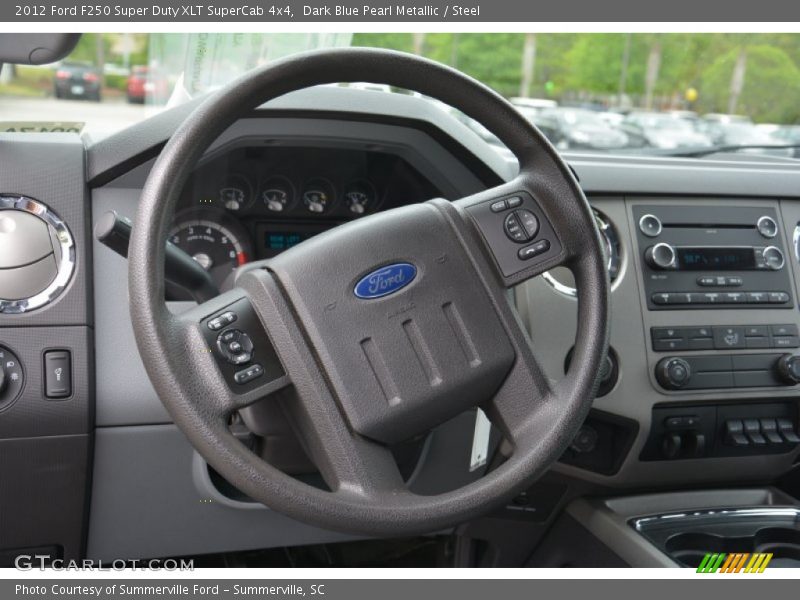 Dark Blue Pearl Metallic / Steel 2012 Ford F250 Super Duty XLT SuperCab 4x4