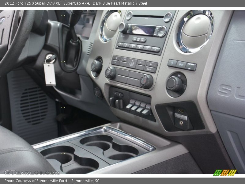 Dark Blue Pearl Metallic / Steel 2012 Ford F250 Super Duty XLT SuperCab 4x4