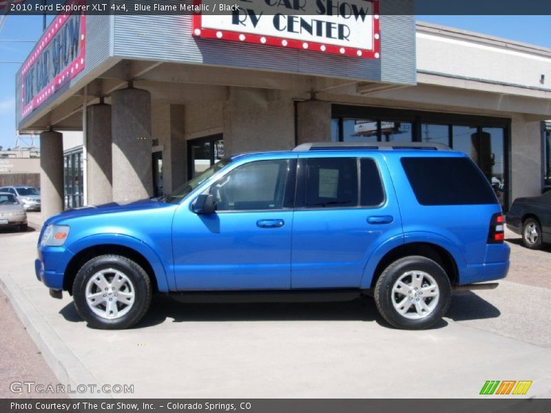 Blue Flame Metallic / Black 2010 Ford Explorer XLT 4x4
