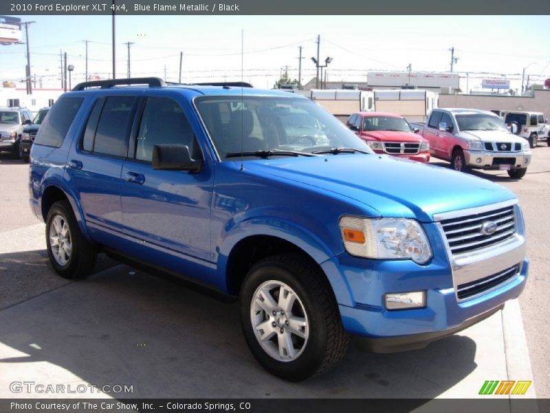 Blue Flame Metallic / Black 2010 Ford Explorer XLT 4x4