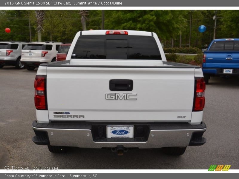 Summit White / Cocoa/Dune 2015 GMC Sierra 1500 SLT Crew Cab