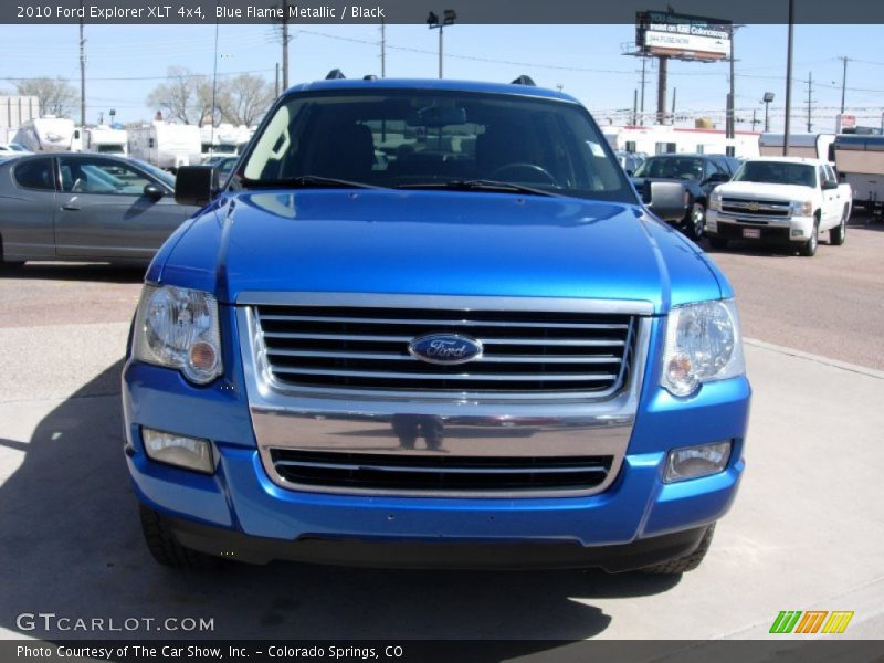 Blue Flame Metallic / Black 2010 Ford Explorer XLT 4x4