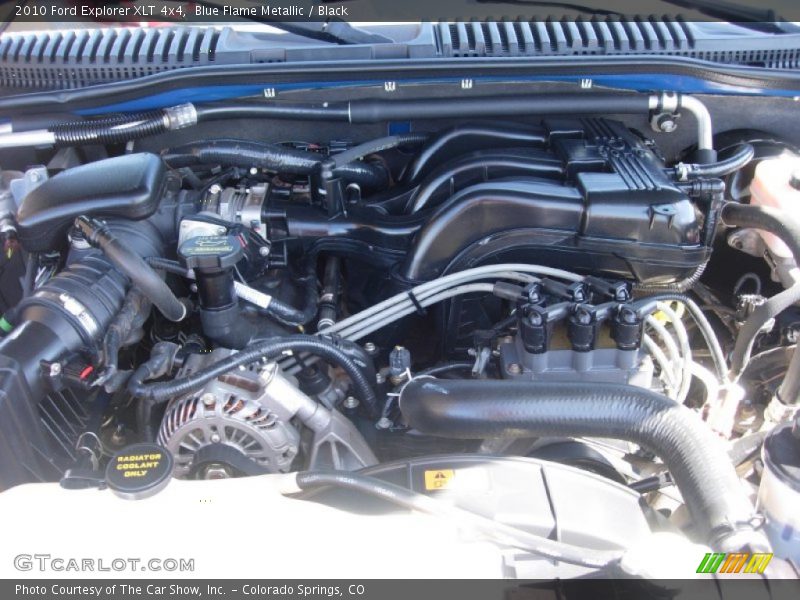 Blue Flame Metallic / Black 2010 Ford Explorer XLT 4x4