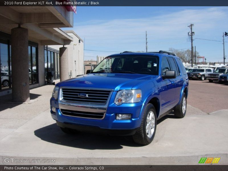 Blue Flame Metallic / Black 2010 Ford Explorer XLT 4x4