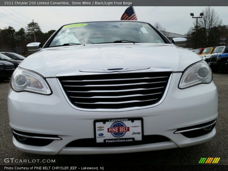 Stone White / Black/Light Frost Beige 2011 Chrysler 200 Limited Convertible