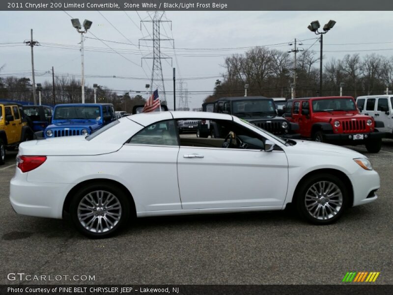 Stone White / Black/Light Frost Beige 2011 Chrysler 200 Limited Convertible