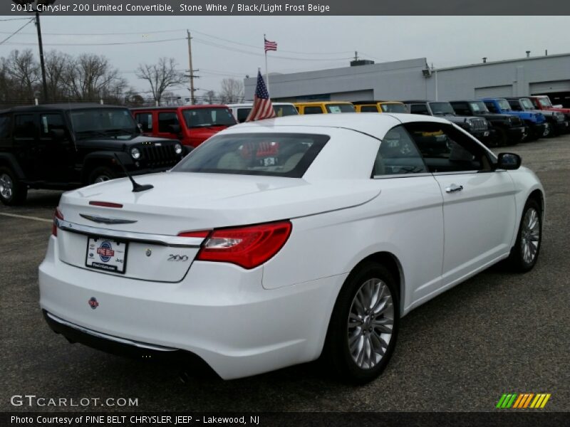 Stone White / Black/Light Frost Beige 2011 Chrysler 200 Limited Convertible