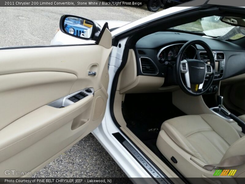 Stone White / Black/Light Frost Beige 2011 Chrysler 200 Limited Convertible