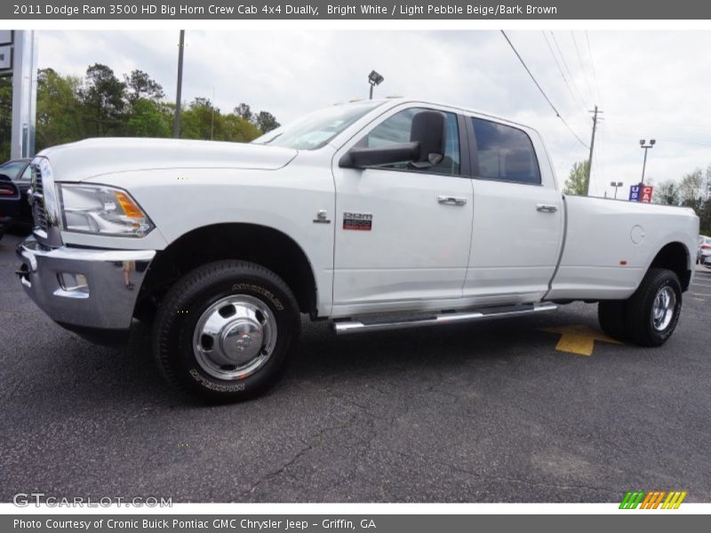 Bright White / Light Pebble Beige/Bark Brown 2011 Dodge Ram 3500 HD Big Horn Crew Cab 4x4 Dually