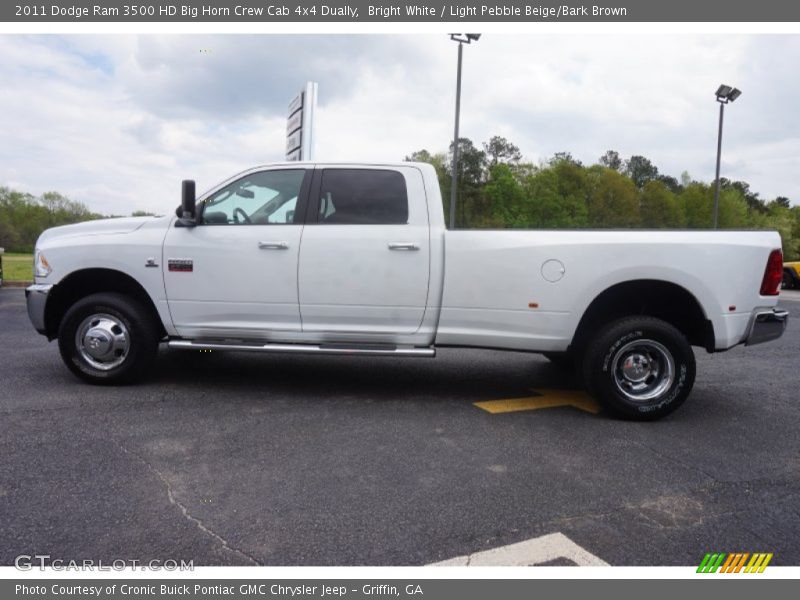 Bright White / Light Pebble Beige/Bark Brown 2011 Dodge Ram 3500 HD Big Horn Crew Cab 4x4 Dually