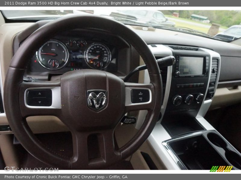 Bright White / Light Pebble Beige/Bark Brown 2011 Dodge Ram 3500 HD Big Horn Crew Cab 4x4 Dually