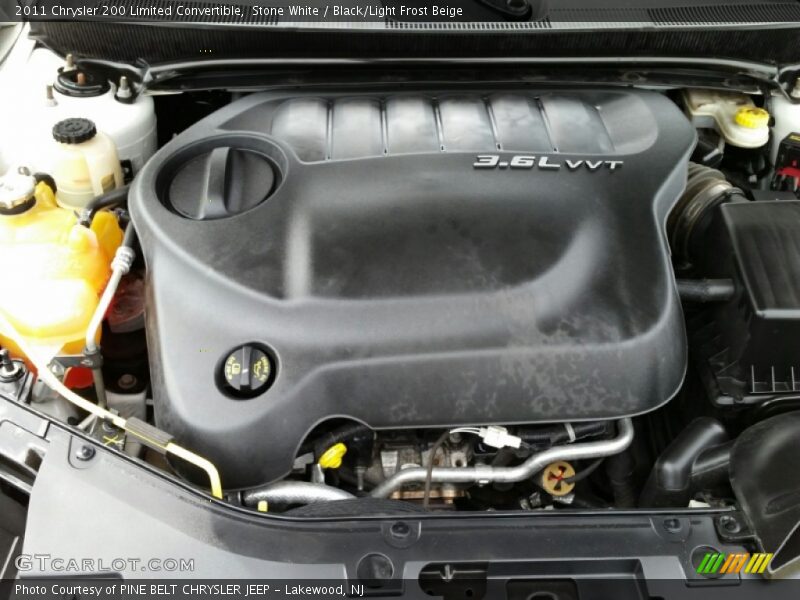  2011 200 Limited Convertible Engine - 3.6 Liter DOHC 24-Valve VVT Pentastar V6